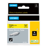 DYMO Rhino Termo vamzdelis 12mm x 1.5m / juodas ant geltonos (18056)