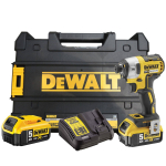DeWalt DCF887P2-QW 1/4 18 V 2x5,0 Ah be&scaron;epetėlinis smūginis gręžtuvas