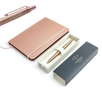 Parker Monochrome rožinės spalvos tu&scaron;inukų dovanų rinkinys 2122755 su užra&scaron;ų knygele su graviravimu