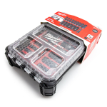 Shockwave 1/2 ilgų smūginių lizdų rinkinys su prailgintuvu, 10-24 mm, PACKOUT&trade; vidutinės talpos organizatoriuje (17 vnt.) Milwaukee