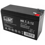AGM &bdquo;MegaBat 7.2-12&ldquo; akumuliatorius, 12 V, 7,2 Ah, skirtas signalizacijai, UPS, kasos aparatams ir stebėjimo sistemoms