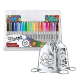 Sharpie Fine 20 spalvų rinkinys su dažų mai&scaron;eliu