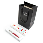 Parker Jotter Red tu&scaron;inukų rinkinys dovanų dėžutėje su dovanų mai&scaron;eliu
