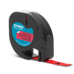 DYMO S0721580 LetraTag Juostelė 12mm x 4m plastikinė (raudona) S0721630