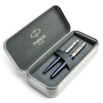 Parker Jotter Royal Blue CT plunksnakočio ir ra&scaron;iklio rinkinys metalinėje dėžutėje