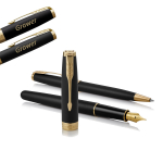 Parker plunksnakočių ir tu&scaron;inukų rinkinys Sonnet Black GT su graviravimu