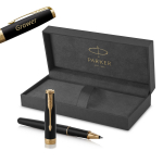 Parker Sonnet Black Lacquer GT Ra&scaron;iklis su graviravimu