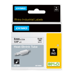 DYMO 18051 RHINO Termo vamzdelis 6mm x 1,5m (balta / juodas &scaron;ifras)