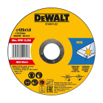 DeWalt plonas greito pjovimo nerūdijančio plieno diskas 125X1X22,23 mm - 10 vnt. DT43972-QZ