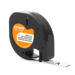 DYMO LetraTag Iron-on Juostelė 12mm x 2m / juodas ant baltos (S0718850) &ndash; drabužių ženklinimui