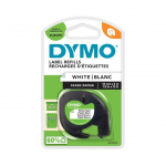 DYMO LetraTag Popierinė Juostelė 12mm x 4m / juodas ant baltos (S0721500 / S0721510) &ndash; 10 vnt.