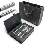 Parker Jotter Originals juodos spalvos plunksnakočių rinkinys eleganti&scaron;koje dovanų dėžutėje su graviravimu