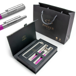 Parker Jotter Originals rausvos spalvos plunksnakočių rinkinys eleganti&scaron;koje dovanų dėžutėje su graviravimu