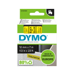 DYMO S0720580 D1 Juostelė 12mm x 7m (geltona / juodas &scaron;ifras)