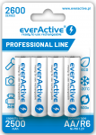 Baterijos everActive AA/R06 1,2V / 2500mAh / NiMh (pakraunami) 4 vnt.
