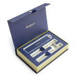 Waterman H&eacute;misph&egrave;re Steel GT Plunksnakočio + Tu&scaron;inuko rinkinys S0920310 + S0920370 dovanų dėžutėje