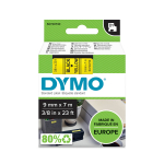 DYMO S0720730 D1 Juostelė 9mm x 7m (geltona / juodas &scaron;ifras)