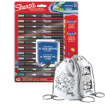 Sharpie akrilinių žymeklių rinkinys 12 vienetų Earth Colours su dažų mai&scaron;eliu