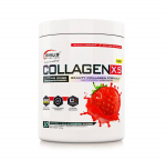 COLLAGEN X5 - hidrolizuotas kolagenas su hialurono rūg&scaron;timi | Genius Nutrition (360 g /30 porcijų) - wild-strawberry