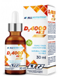 "D3 4000+K2" Skystas Vitaminas D3 su Vitaminu K2 'AllNutrition' (30ml/420porc)