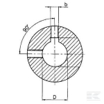 Anga &Oslash;32, &scaron;ponkės griovelis 10 mm, 2 vnt. 10 mm fiksavimo varžtai 9710532