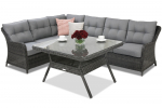 "Toledo Comida 5 Angular Garden Point" antracito spalvos technorattan sodo baldai