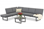 "Garden Point" 4in1 "Asti" sodo baldų komplektas antracito spalvos