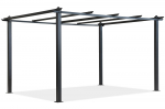 "Barbados" 3 x 3 m antracito spalvos "Garden Point" metalinis terasos pavėsinės rėmas