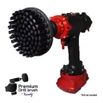 IKRA Profesionalus valymo &scaron;epetys Premium Drill Brush - ypač kietas, juodas, 13 cm