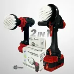 IKRA Profesionalus valymo &scaron;epetys Premium Drill Brush 2 in 1- ypač mink&scaron;tas, baltas, 10 cm
