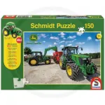 John Deere Puzzle with SIKU tractor &ndash; dėlionė Schmidt