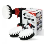 Profesionalūs valymo &scaron;epečiai Premium DRILL BRUSH 3vnt. - ypač mink&scaron;tas, baltas, 13 cm