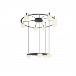 68W LED pakabinamas &scaron;viestuvas CIRC, juodu korpusu, 2700K, dimeriuojamas