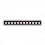 20W LED įleidžiamas &scaron;viestuvas LIKA, baltas korpusas/juodas reflektorius, 4000K, 341712