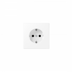 Ki&scaron;tukinis lizdas, matinės baltos sp., su papildoma kontaktų apsauga