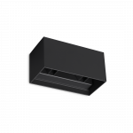 25W LED sieninis fasado &scaron;viestuvas ATOM, juodas, 3000K, IP54, 328676