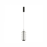 12W LED pakabinamas &scaron;viestuvas VITREE, matinės juodos sp., 2700K, dimeriuojamas
