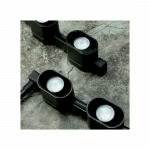 36W LED modulinis sieninis fasado &scaron;viestuvas, juodas, 3000K, IP67, LS79