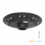 15W LED gatvės &scaron;viestuvas su saulės baterija LUVIA, juodas, 6500K, su judesio davikliu, IP54