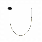 18W LED lubinis &scaron;viestuvas, matinės juodos sp., 3000K, dimeriuojamas, 23052