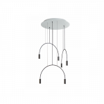 37,2W LED pakabinamas &scaron;viestuvas VOLTA, juodos/baltos sp., 3000K, DALI