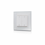 2 zonų LED juostų imtuvų Easy RF pavir&scaron;inio montavimo sieninis reguliavimo pultas LUXSONN LUX-2801K2