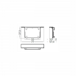 LED juostos įleidžiamo profilio PHIL užbaigimo elementai, juodi