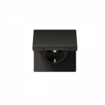 Ki&scaron;tukinis lizdas, su papildoma kontaktų apsauga ir dangteliu, antracito sp.