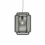 Pakabinamas &scaron;viestuvas CORDA, E27, juodos/žalios sp., C39013NAL