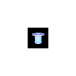 Kavos stalas su RGB LED ap&scaron;vietimu, baltas, IP54, 72x72x58cm