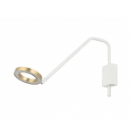 7W LED sieninis &scaron;viestuvas, baltos/aukso sp., 3000K, dimeriuojamas, 22043