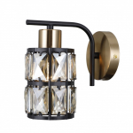 Sieninis &scaron;viestuvas MENFI, E27, matinės juodos/žalvario sp.