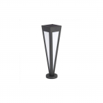 2W LED įkraunamas lauko &scaron;viestuvas su saulės baterija, juodas, 3000K, IP65
