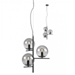 Pakabinamas &scaron;viestuvas BOLDY, E14, juodos/dūmų sp.